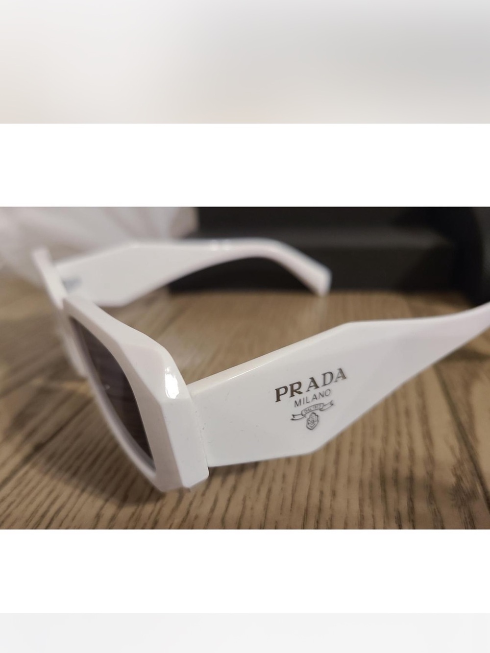Prada Kids White Logo Frame Sunglasses